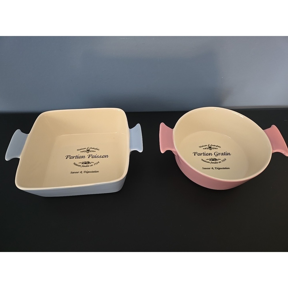 2 Portion Control Dish Ramekin Maison D'Autrefois Portion Gratin Poisson Saveur